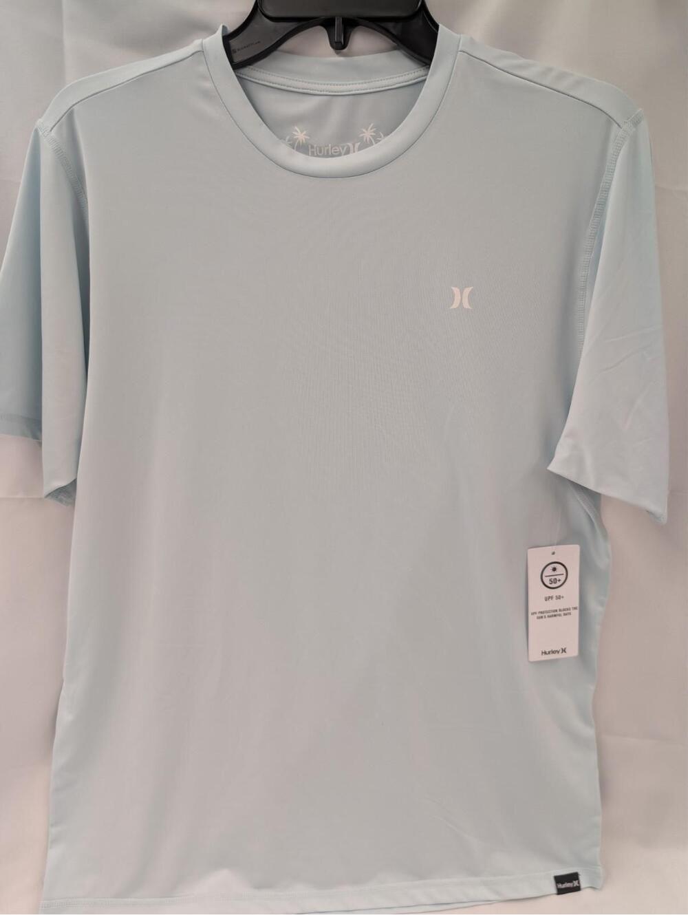 Hurley Icon Hybrid UPF 50+ Swim Surf Sun Shirt Light Teal Men's Size Small - NWT